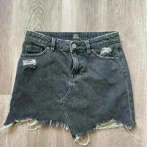 BDG Urban Outfitters Black Distressed Denim Skirt, size small